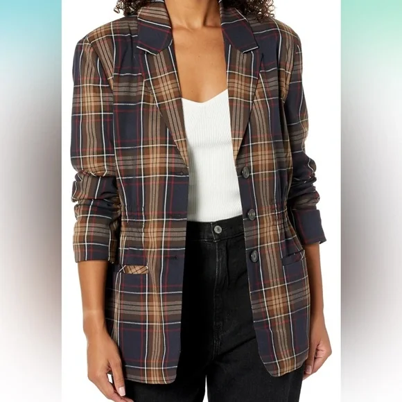Steve Madden Frida Plaid Blazer - Picture 2 of 7